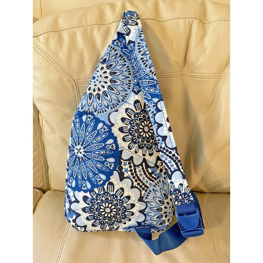 Vera Bradley Sling Back Pack Backpack Blue Paisley